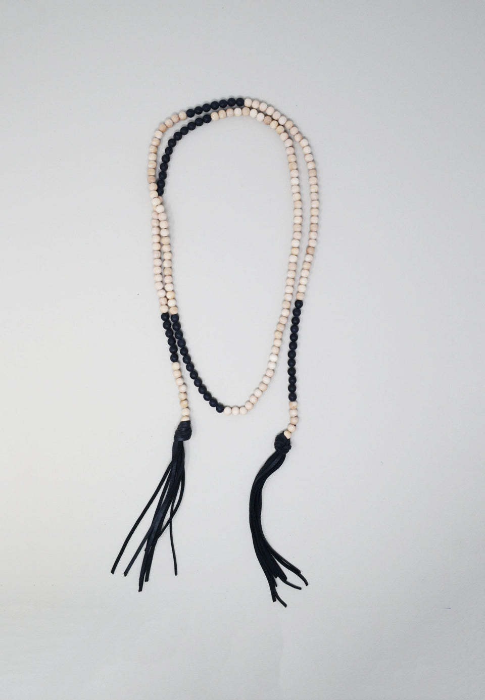 Matte Onyx Wood Lariat - ANTHER a shop