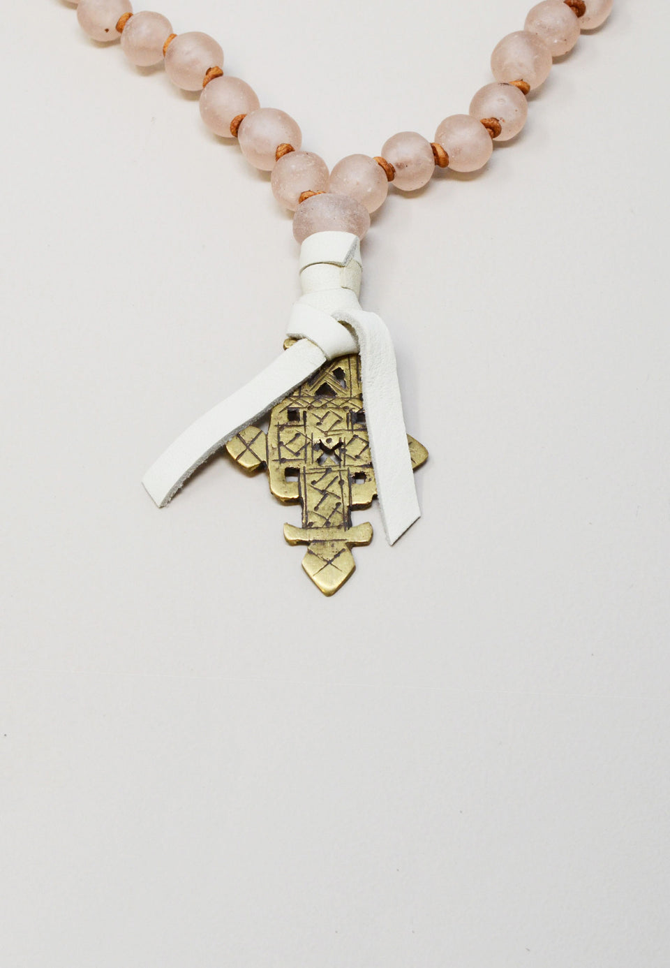 Blush African Glass Necklace - ANTHER a shop